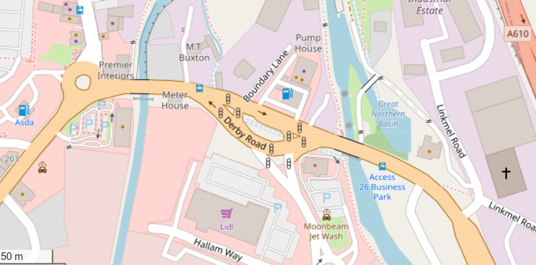 Map of Langley Bridge Canal Basin